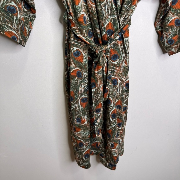 Gillian & Omalley Peacock Feather Robe Size XS/Small NWT - Picture 2 of 7